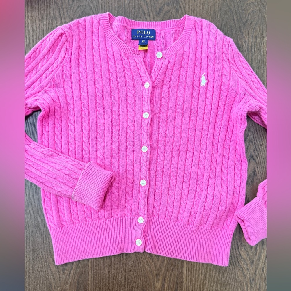 Polo by Ralph Lauren Vibrant Pink Cardigan